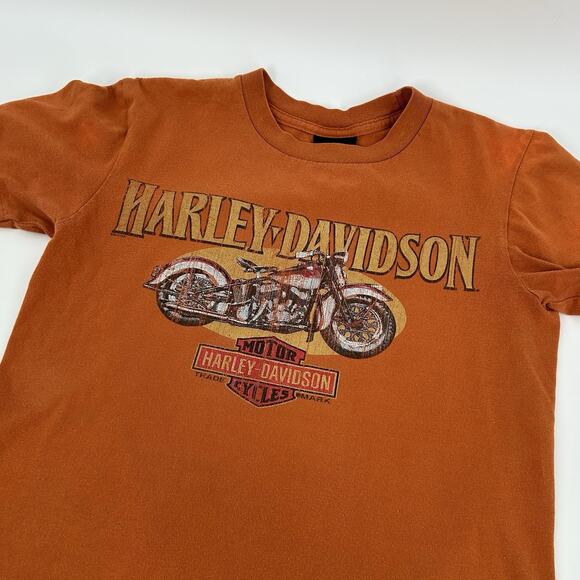 Harley-Davidson T-Shirt Mens Small Orange Ride Rocket Huntsville AL 2012 - Picture 11 of 12